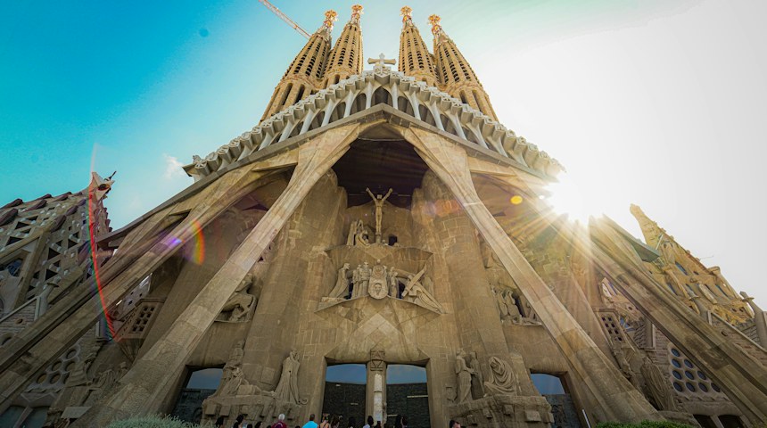 The Sagrada Familia basilica in Barcelona