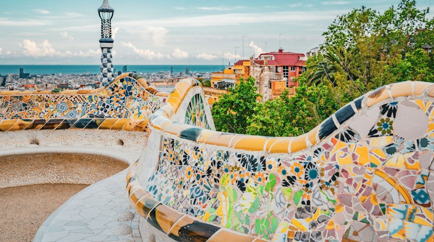 View over Barcelona from Park Guell