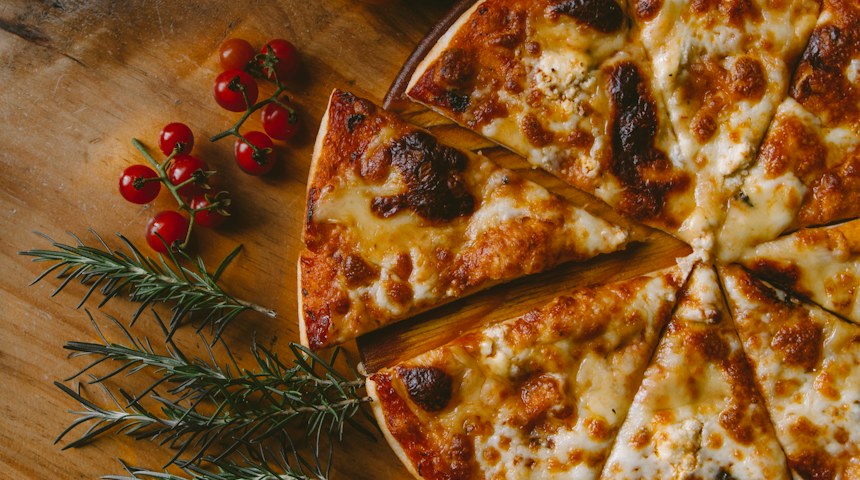 Freshly baked Italian pizza, an affordable meal in Italy