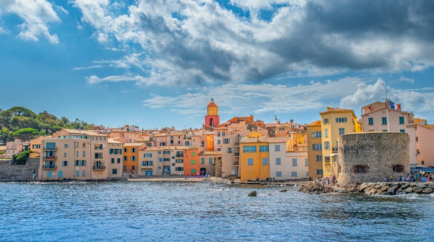 Harbourfront buildings in Saint-Tropez
