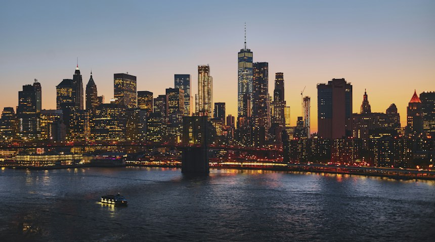 Panoramic view of the New York City skyline