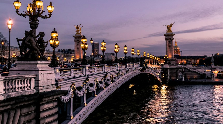 Pont Alexandre III bridge over the Seine in Paris