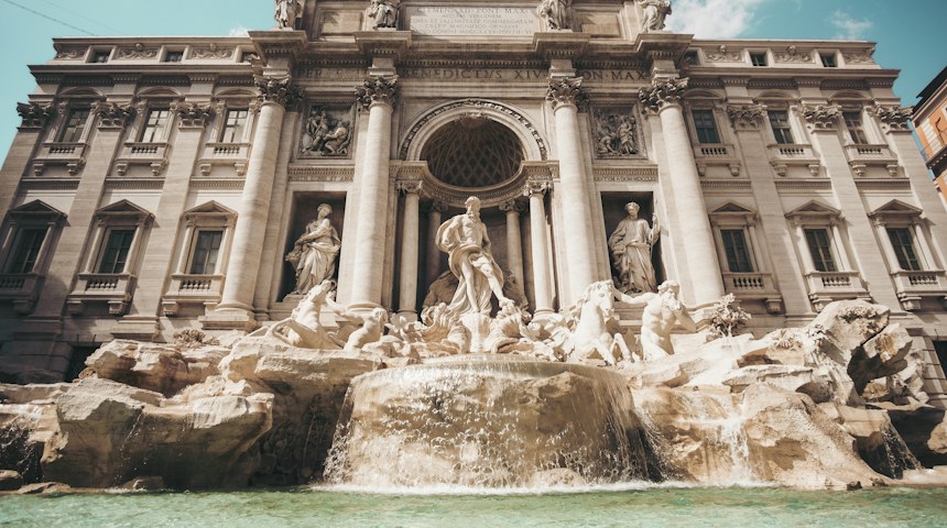 The Trevi Fountain in Rome